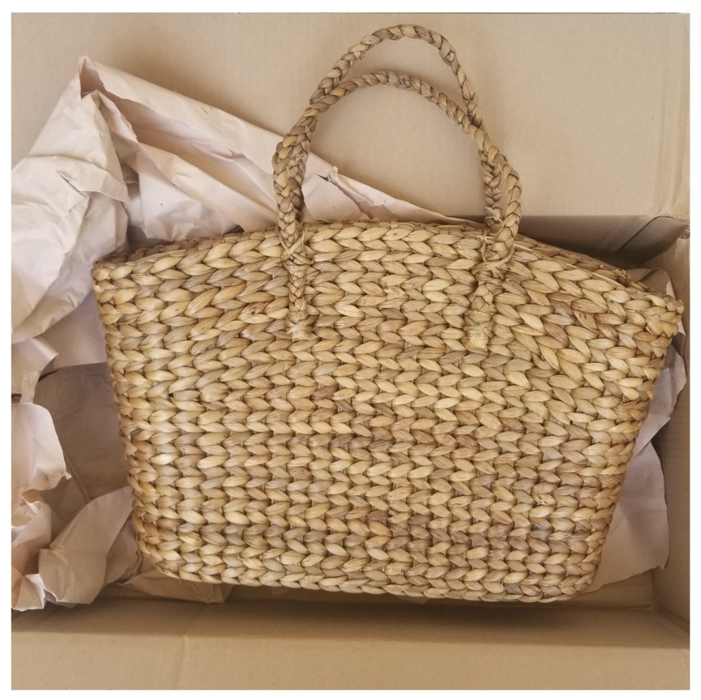 Handcrafted woven insulated beach bag - Picture 2 of 8